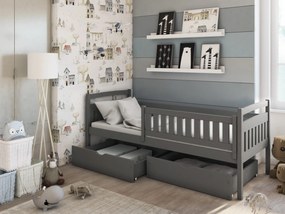 Detská posteľ 90 x 200 cm Tarra (s roštom a úl. priestorom) (grafit). Vlastná spoľahlivá doprava až k Vám domov. 1012982