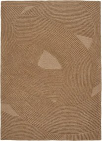 Ručne tkaný vlnený koberec v tmavo prírodnej farbe 160x230 cm Pune – House Nordic