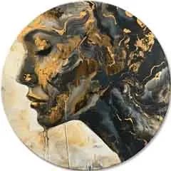 Okrúhle obrazy s akrylom Portrét pokory