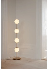 LED stmievateľná stojacia lampa so skleneným tienidlom v mosadznej farbe (výška 128 cm) Audrey Floor – UMAGE