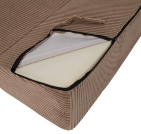 Skladacie kreslo/matrac PELOS, svetlo hnedá
