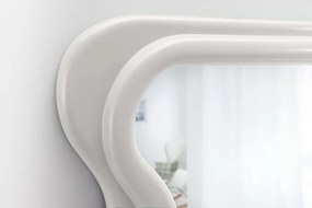 Dizajnové nástenné zrkadlo Fearghus 160 cm biele