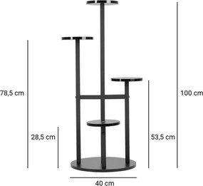 Stojan na kvety FINO čierny