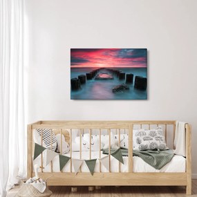 Obraz - Skaly v mori (90x60 cm)