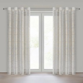 ZÁCLONA NA KRÚŽKOCH KATY 140X250 CM VZOROVANÁ