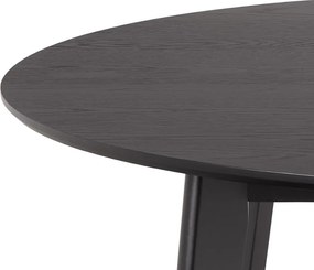 Okrúhly jedálenský stôl Roxby 120 cm čierny