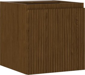 Mexen Rivel, kúpeľňová skrinka 45 cm, 1 dvierka, drážkovaná, orech, 91A21-04547-1-BF86