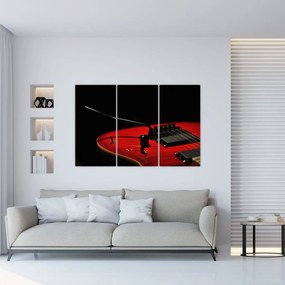 Obraz červené gitary