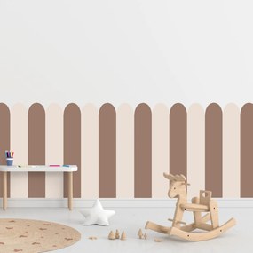 60x100cm Oblúk - Hnedá farba - textilná nálepka na stenu Farba: Kombinácia, Veľkosť: 100 cm