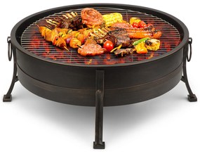 Blumfeldt Catania, ohnisko 2 v 1, Ø 80 cm, lapač iskier, Ø 70 cm gril, oceľ, antický motív