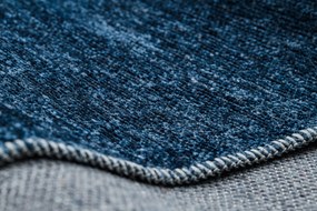 Koberec FLORENCE 24021 Jednfarebný, glamour, plocho tkaný, modrý