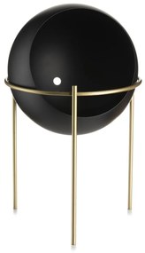 Kvetináč na stojane LOFT I 25 cm čierny/zlatý