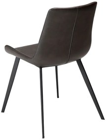 Sivá jedálenská stolička z imitácie kože DAN–FORM Denmark Hype