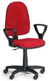 Euroseat Kancelárska stolička TORINO s podpierkami rúk, permanentný kontakt, červená