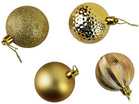 Sada 16 ks vánočních baněk Luca zlatá