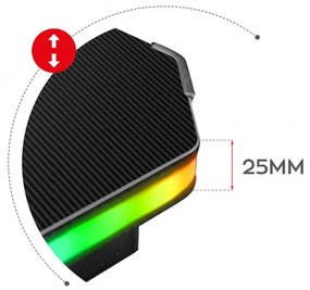 Herný stôl Hero - 2.5 čierny RGB