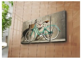 Nástenné obrazové hodiny Bicykel, 84 × 45 cm