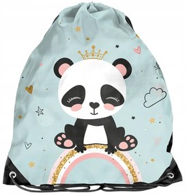 Školská taška na kolieskach - Veselá Panda 5-dielny set