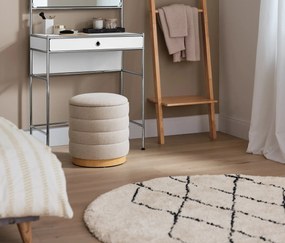 Kovový toaletný stolík »CN3« s veľkým zrkadlom a so zásuvkou