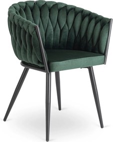 PROXIMA.store - Čalúnená jedálenska stolička ELENA FARBA: zelená