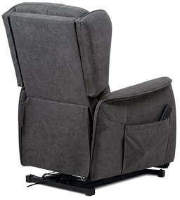 Autronic - TV a relaxačné kreslo "ušiak", elektrické polohovanie, 1 motor 230V/29V, poťah sivá látka - TV-1190 GREY2