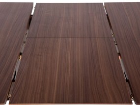 Rozkladací jedálenský stôl 150/190 x 90 cm tmavé drevo MADOX Beliani