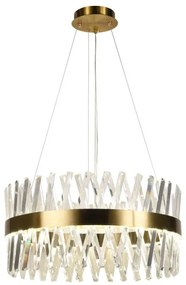 LED Stmievateľný luster na lanku LED/80W/230V 3000-6500K zlatá + diaľkové ovládanie