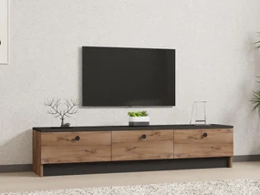 TV stolík/skrinka Vusato (čierna + dub zafírový) . Vlastná spoľahlivá doprava až k Vám domov. 1095280