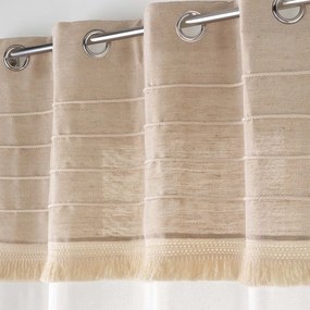 Biely/hnedý záves s prímesou juty 140x240 cm Cirrus – douceur d'intérieur