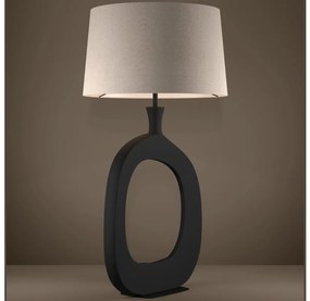 Eglo 390424 - Stolná lampa DIEZMA 1xE27/60W/230V 88 cm čierna/krémová