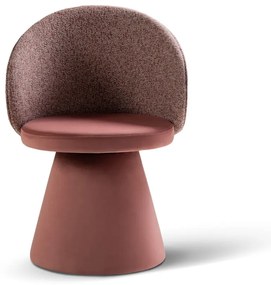 Ružové zamatové kreslo Inez – Micadoni