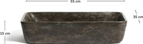 Sivé kamenné umývadlo 55x35 cm Darnen – Kave Home