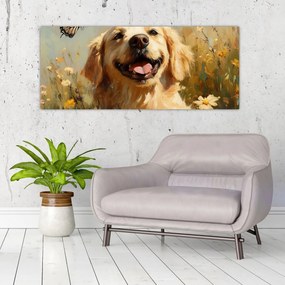 Obraz - Šťastný psík (120x50 cm)