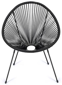 Čierne kovové/plastové záhradné kreslo Avocado Comfort – Bonami Selection
