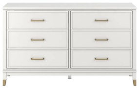 Biela komoda CosmoLiving by Cosmopolitan Westerleigh, 144 x 85 cm