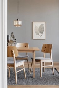 Drevený jedálenský stôl v dubovom dekore Rowico Melfort, 180 x 90 cm