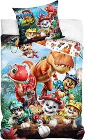 Bavlnené posteľné obliečky Labková patrola: Dinosaurí film - Paw Patrol - 100% bavlna renforcé - 70x90 cm + 140x200 cm