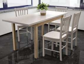 Rozkládací jídelní stůl Adam 100/140 cm kašmír/dub cremona torro