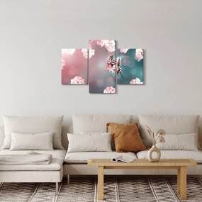 Obraz - Motýľ medzi kvetmi (90x60 cm)