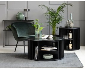 Čierny okrúhly konferenčný stolík ø 85 cm Siena – Unique Furniture
