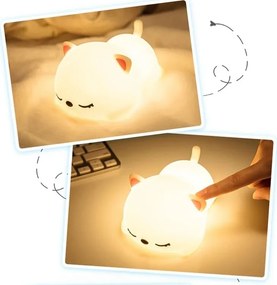 Nočná LED lampička - MAČIČKA