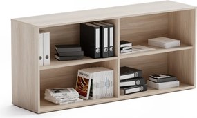 Kancelársky regál BLOCK, 1600 × 400 × 710 mm, dub prírodný