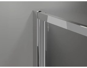 Mexen Exo, sprchovací kút so skladacími dverami 70 x 70 cm, 6mm číre sklo, chrómový profil, 816-070-070-01-00
