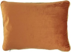 Zamatový zlate oranžový vankúš Golly - 35 * 45 * 10cm