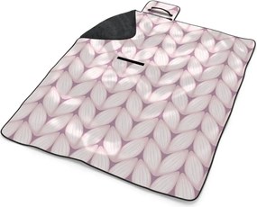 Sablio Plážová deka Bledoružové pletenie: 200x140 cm