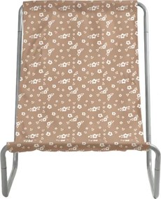 Skladacie plážové ležadlo SAND FLOWERS, červené