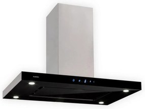 Klarstein Valeria, digestor, 90 cm, ostrovčekový, 650 m³/h, dotykový panel, LED, sklo, nehrdzavejúca oceľ, čierny