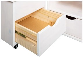 Inter Link Funkčná posteľ s 2 integrovanými nočnými stolíkmi (Till – biela, 90 x 200 cm)  (100180021)