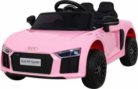Ramiz Elektrické autíčko Audi R8 pre deti ružové + diaľkové ovládanie + EVA + pomalý štart + MP3 LED