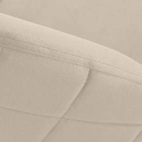 Jedálenská stolička FARGO zamatová, zlatá / béžová